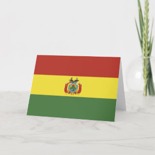 Bolivien-Flagge Dankeskarte