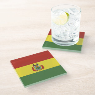 Bolivien-Flagge Glasuntersetzer