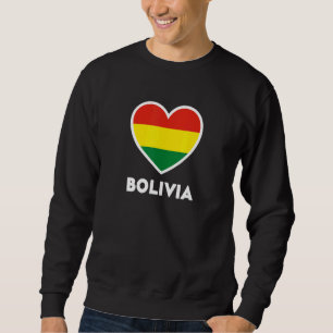 Bolivien-Flagge Herz Sweatshirt