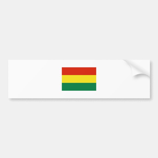 Bolivien-FLAGGE International Autoaufkleber (Vorne)