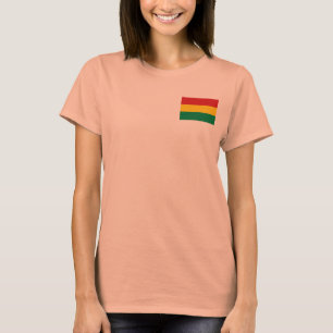 Bolivien-Flagge + Karte T-Shirt