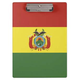 Bolivien-Flagge Klemmbrett