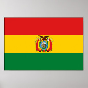 Bolivien-Flagge Poster