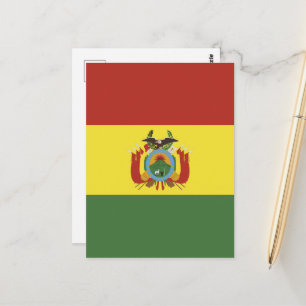 Bolivien-Flagge Postkarte