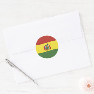 Bolivien-Flagge Runder Aufkleber
