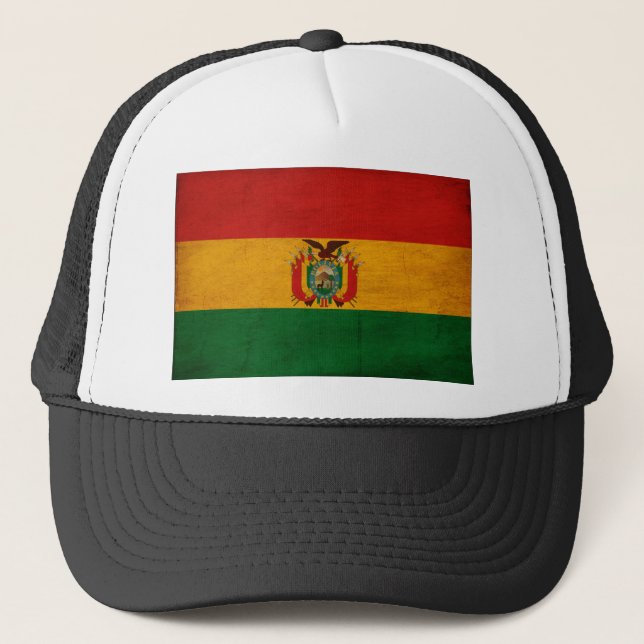 Bolivien-Flagge Truckerkappe (Vorderseite)