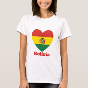 Bolivien Heart Flag T-Shirt