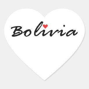 Bolivien. I Liebe Bolivien Herz-Aufkleber