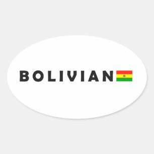 Bolivien, I Liebe Bolivien Ovaler Aufkleber