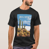 Bolivien Illustration Reise Kunst Vintage