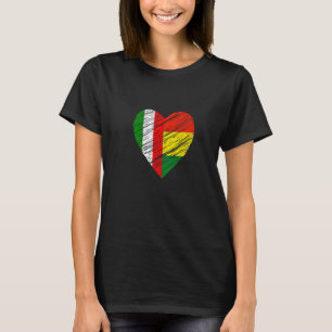 Bolivien Italien HerzenItalienische Flagge Bolivia T-Shirt