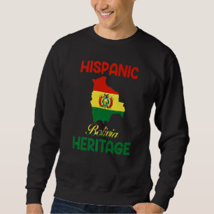 Bolivien Karte Bolivien Flaggenstaat Lateinisches Sweatshirt