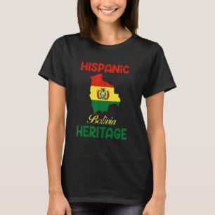 Bolivien Karte Bolivien Flaggenstaat Lateinisches T-Shirt