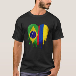 Bolivien Kolumbien Flagge Herz Bürger Erwachsen Pa T-Shirt