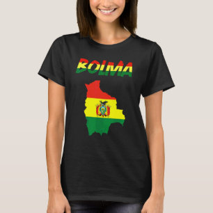 Bolivien Länderkarte Flagge Bolivien Bolivianische T-Shirt
