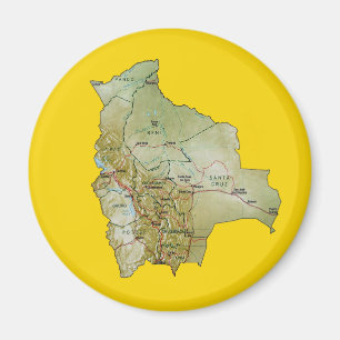 Bolivien Map Magnet