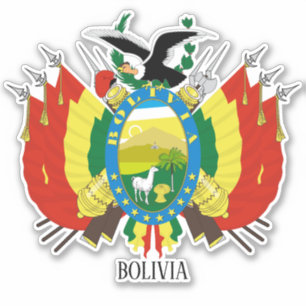 Bolivien National Coat of Arms Patriotic Aufkleber