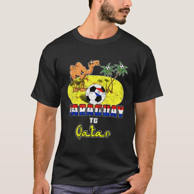Bolivien National Soccer Team in Katar Camel Palm  T-Shirt (Vorderseite)