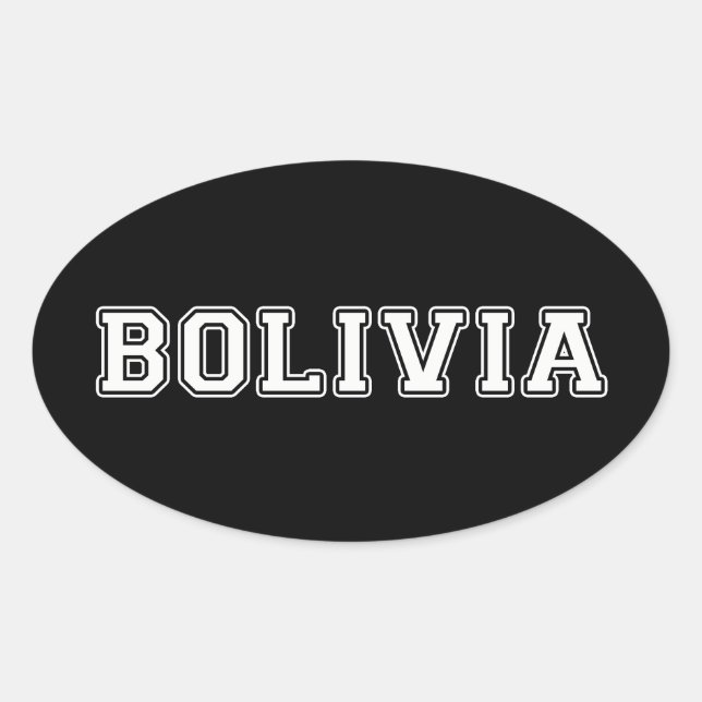 Bolivien Ovaler Aufkleber (Vorderseite)
