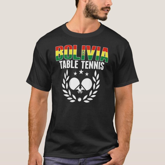 Bolivien Ping Pong Bolivian Tischtennis Supplement T-Shirt (Vorderseite)