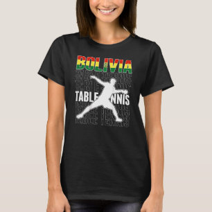 Bolivien Ping Pong Bolivian Tischtennis-Unterstütz T-Shirt