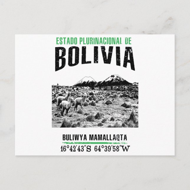 Bolivien Postkarte (Vorderseite)