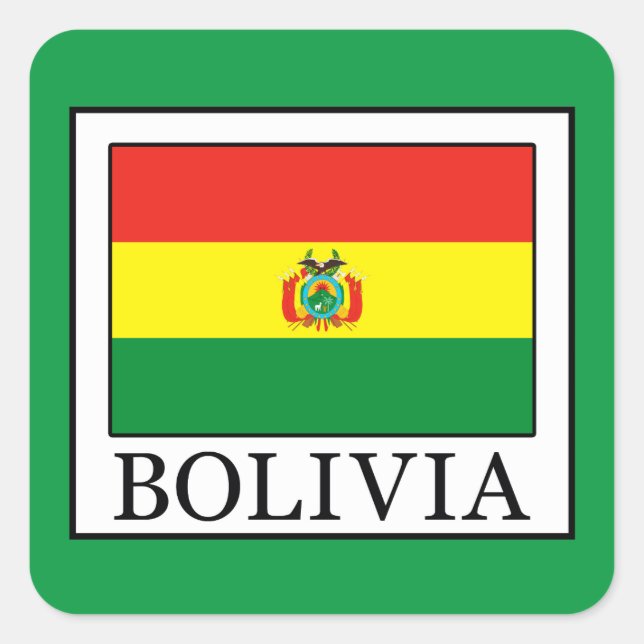 Bolivien Quadratischer Aufkleber (Vorderseite)