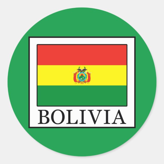 Bolivien Runder Aufkleber (Vorderseite)