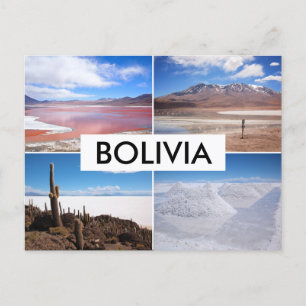Bolivien Salar de Uyuni Collage Postkarte