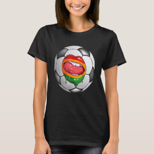 Bolivien Soccer Fan Bolivianischer Flaggenmund T-Shirt