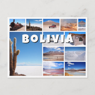 Bolivien Souvenir Foto Collage Postkarte