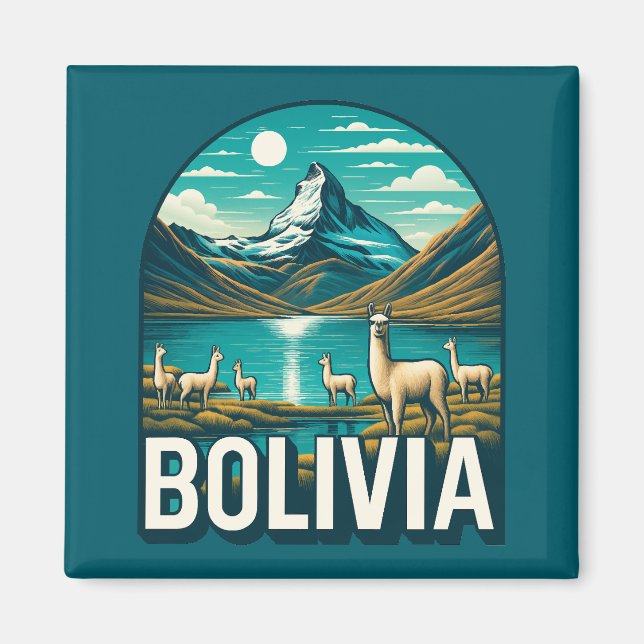 Bolivien Südamerika Magnet (Vorne)