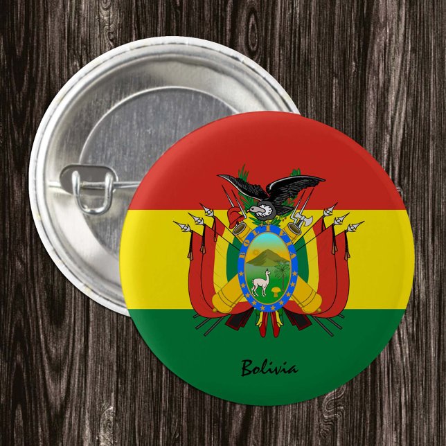 Bolivien-Taste, patriotische Bolivianische Flaggen Button (Von Creator hochgeladen)