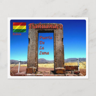 Bolivien - Tiahuanaco - Puerta de la luna - Postkarte