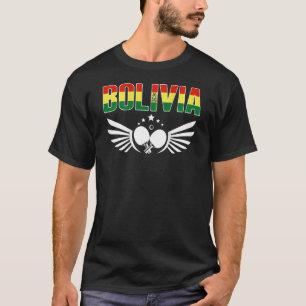Bolivien Tischtennis-Unterstützung Bolivianer Ping T-Shirt