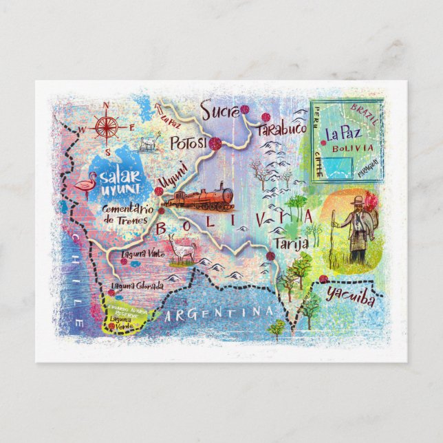 " Bolivien: Traveller... Postkarte (Vorderseite)
