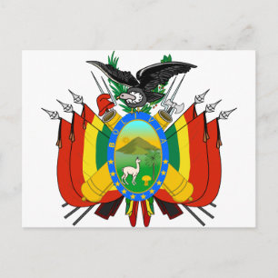 Bolivien Wappen BO Postkarte