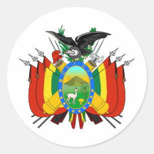 Bolivien-Wappen BO Runder Aufkleber