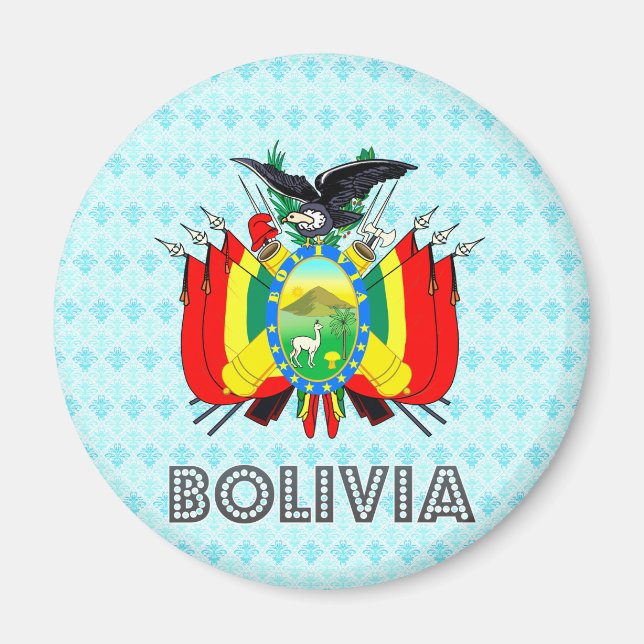 Bolivien-Wappen Magnet (Vorne)