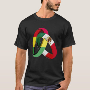 Bolivienfahne Mexiko Große Ring Ehe Hochzeit T-Shirt
