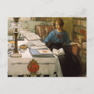 Bolla in der Bibliothek Postkarte