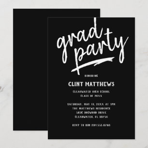Bolly Brushed Grad Party Einladung