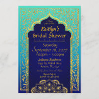 Bollywood Arabian Nights Bridal Dusche Einladung