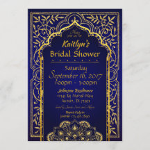 Bollywood Arabian Nights Bridal Dusche Einladung