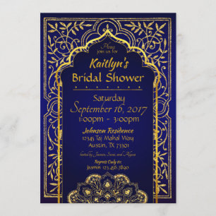 Bollywood Arabian Nights Bridal Dusche Einladung