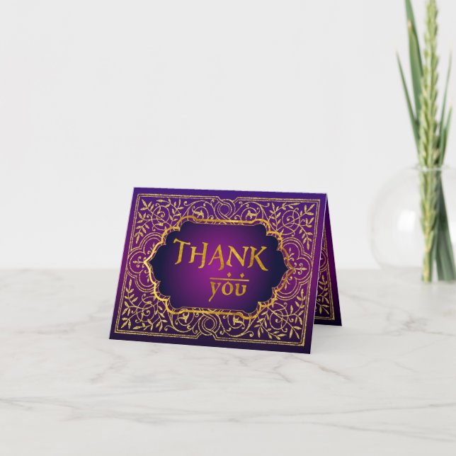 Bollywood Arabian Nights Danke Note Card (Vorderseite)