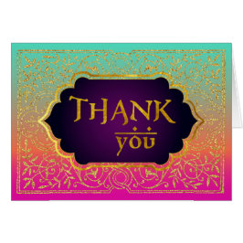 Bollywood Arabian Nights Danke Note Card