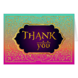 Bollywood Arabian Nights Danke Note Card