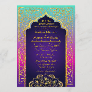 Bollywood Arabian Nights Hochzeitseinladung Einladung