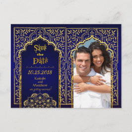 Bollywood Arabian Nights Save the Date Ankündigungspostkarte